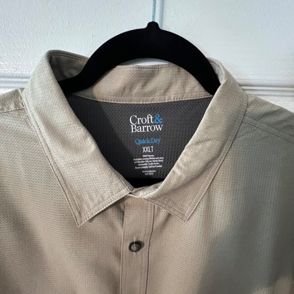 Croft & Barrow Men’s XXLT Quick Dry Short Sleeve Shirt - Picture 3 of 3